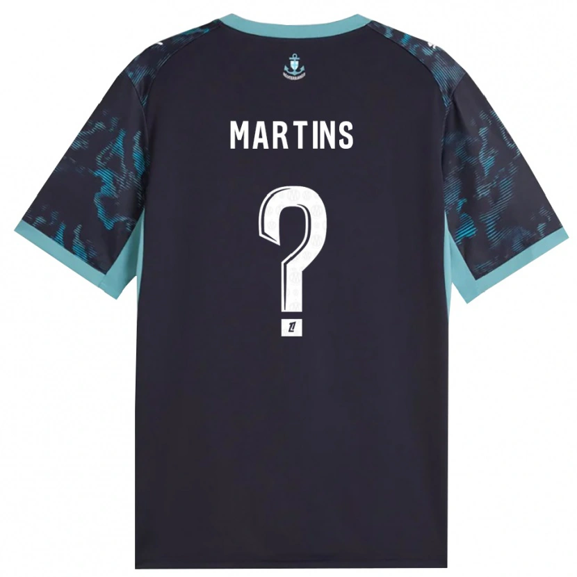 Danxen Mujer Camiseta Anthony Martins #0 Turquesa Pálido Blanco Negro 2ª Equipación 2026/27 La Camisa
