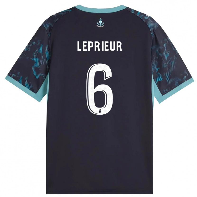 Danxen Mujer Camiseta Eliott Leprieur #6 Turquesa Pálido Blanco Negro 2ª Equipación 2026/27 La Camisa