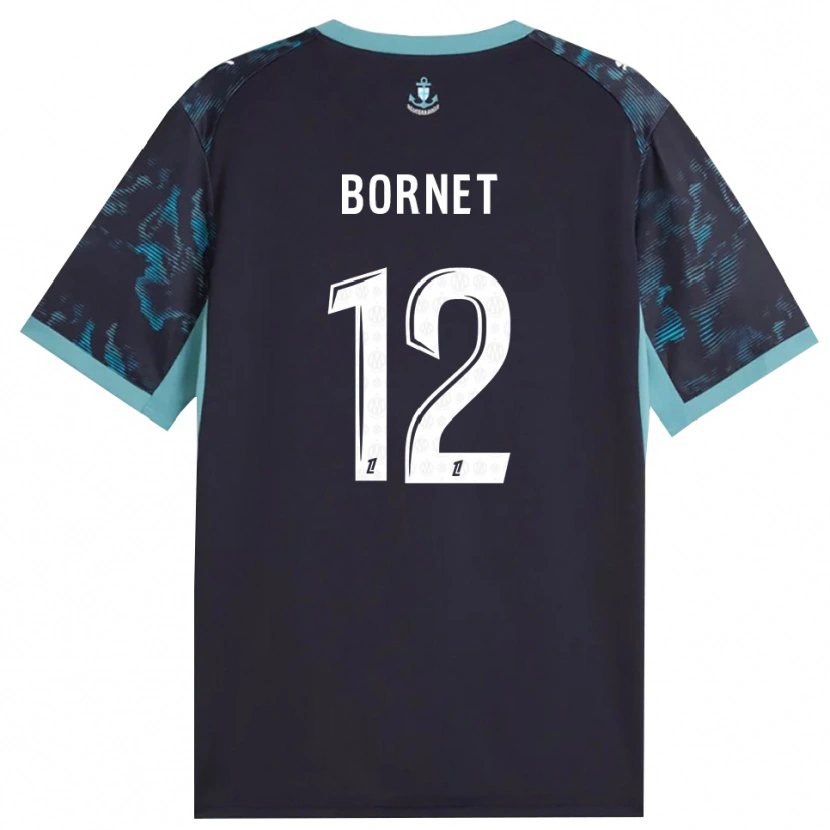 Danxen Mujer Camiseta Camille Bornet #12 Turquesa Pálido Blanco Negro 2ª Equipación 2026/27 La Camisa