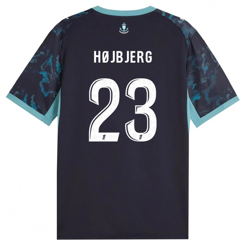 Danxen Mujer Camiseta Pierre-Emile Højbjerg #23 Turquesa Pálido Blanco Negro 2ª Equipación 2026/27 La Camisa