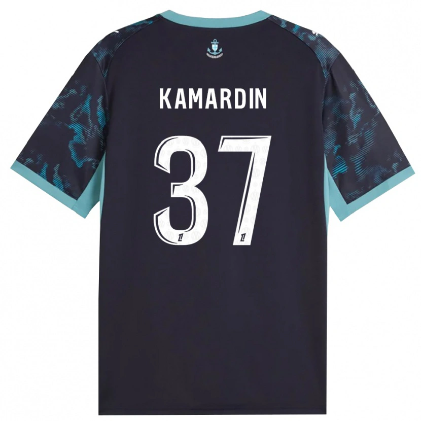 Danxen Mujer Camiseta Aaron Kamardin #37 Turquesa Pálido Blanco Negro 2ª Equipación 2026/27 La Camisa