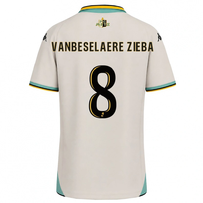Danxen Mujer Camiseta Vadim Vanbeselaere Zieba #8 Blanco Floral Negro 2ª Equipación 2026/27 La Camisa