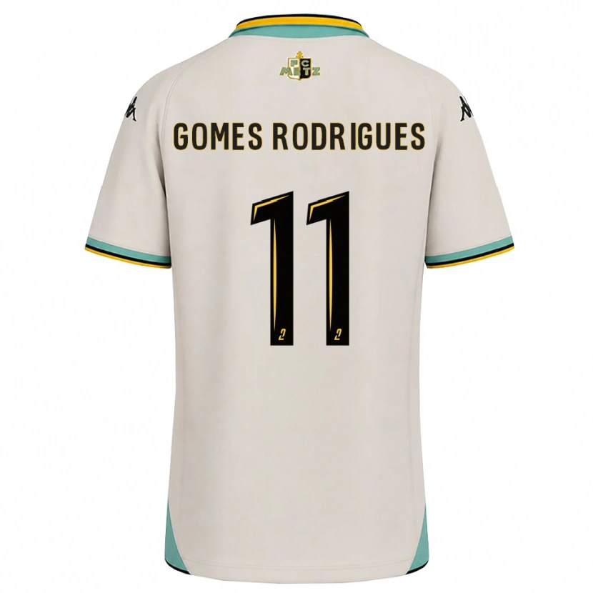 Danxen Mujer Camiseta Jess Gomes Rodrigues #11 Blanco Floral Negro 2ª Equipación 2026/27 La Camisa