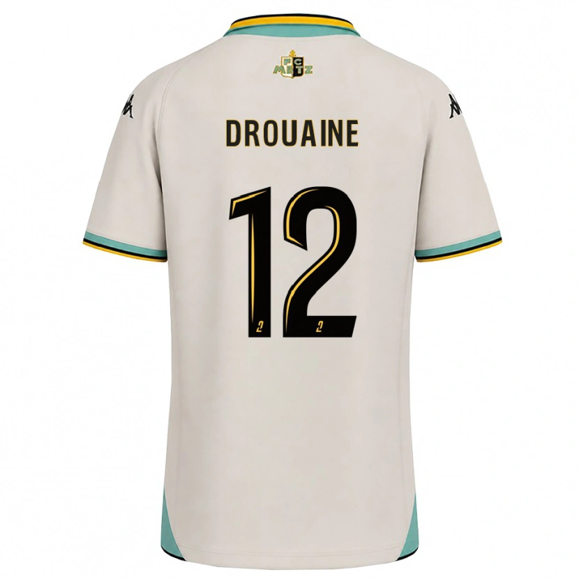 Danxen Mujer Camiseta Mathieu Drouaine #12 Blanco Floral Negro 2ª Equipación 2026/27 La Camisa