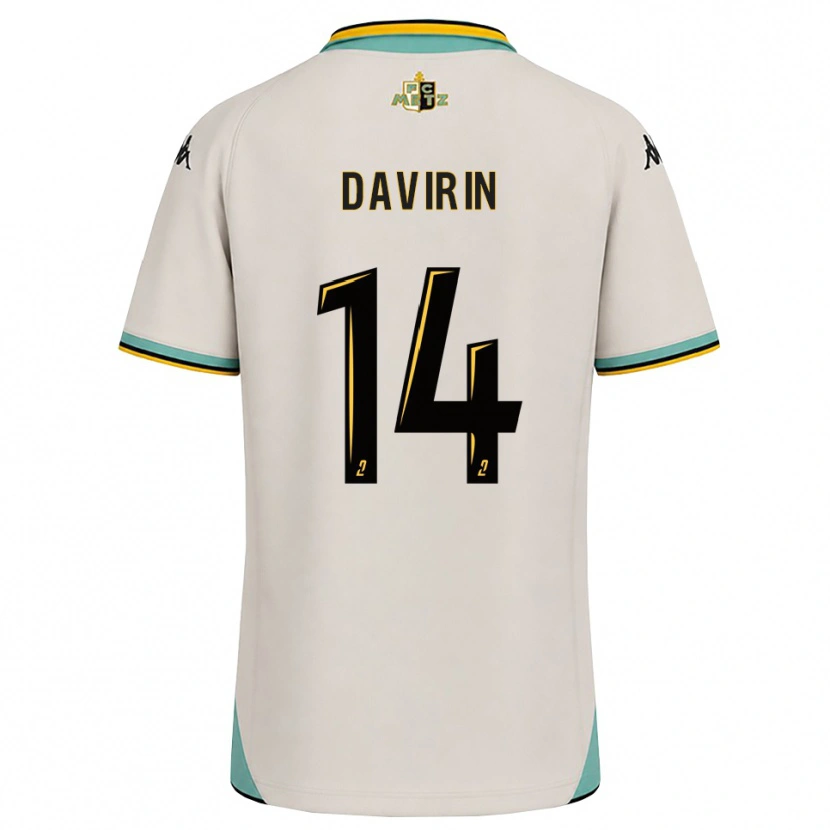 Danxen Mujer Camiseta Pierre-Alexandre Davirin #14 Blanco Floral Negro 2ª Equipación 2026/27 La Camisa