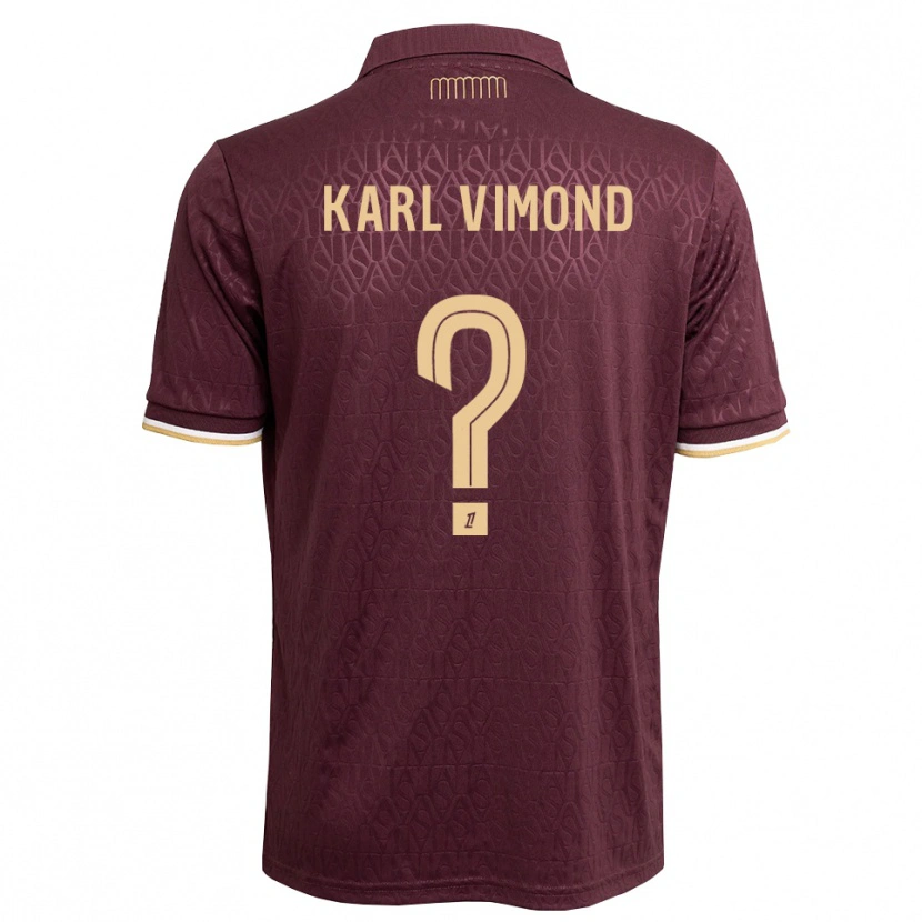 Danxen Mujer Camiseta Dany Karl Vimond #0 Rojo Marrón Arena 2ª Equipación 2026/27 La Camisa