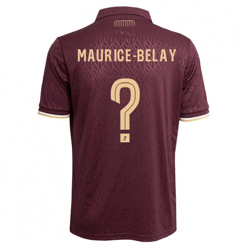 Danxen Mujer Camiseta Dwayne Maurice-Belay #0 Rojo Marrón Arena 2ª Equipación 2026/27 La Camisa