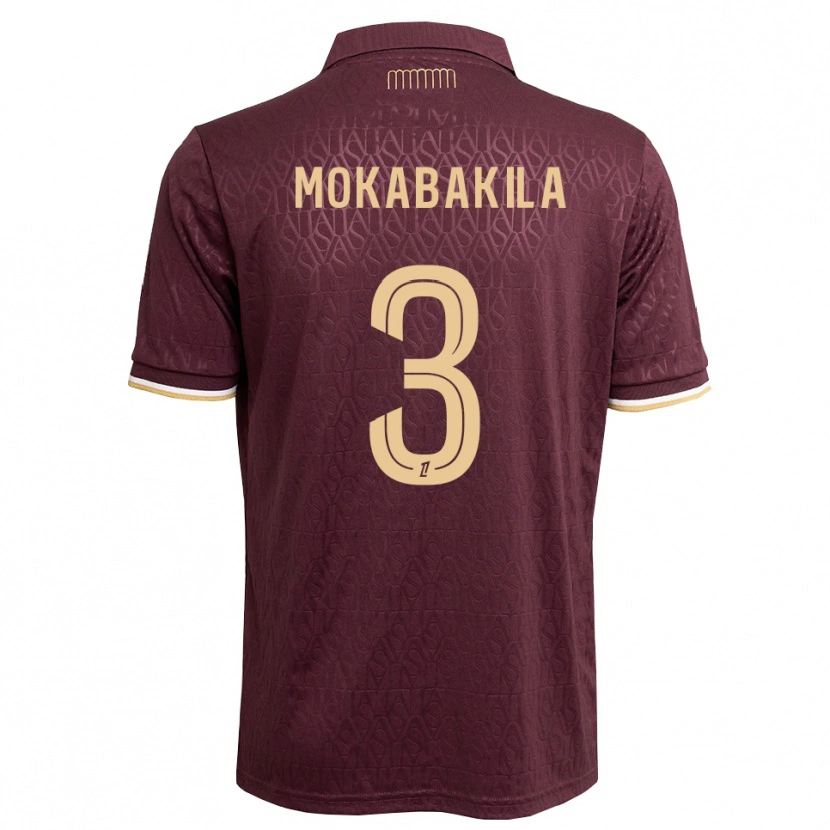 Danxen Mujer Camiseta Nick Mokabakila #3 Rojo Marrón Arena 2ª Equipación 2026/27 La Camisa