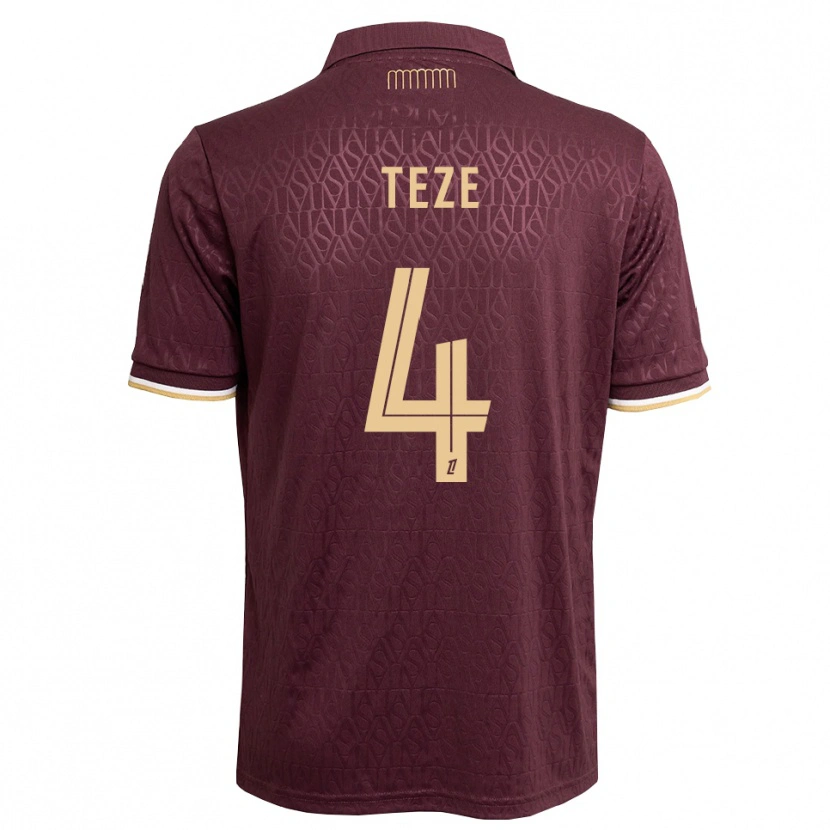 Danxen Mujer Camiseta Jordan Teze #4 Rojo Marrón Arena 2ª Equipación 2026/27 La Camisa