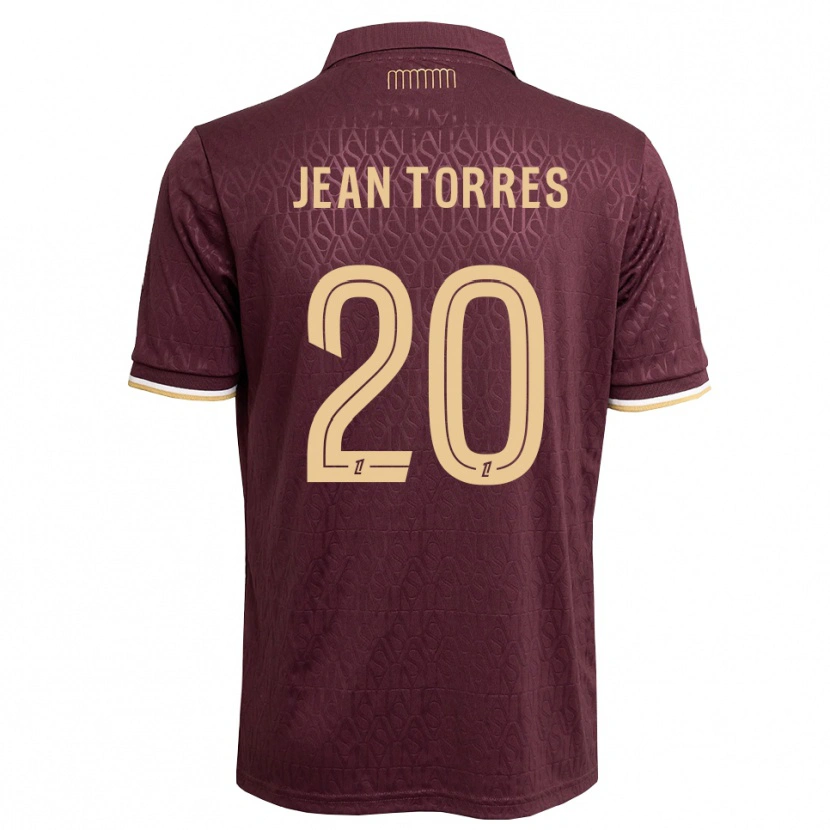 Danxen Mujer Camiseta Jean Torres #20 Rojo Marrón Arena 2ª Equipación 2026/27 La Camisa