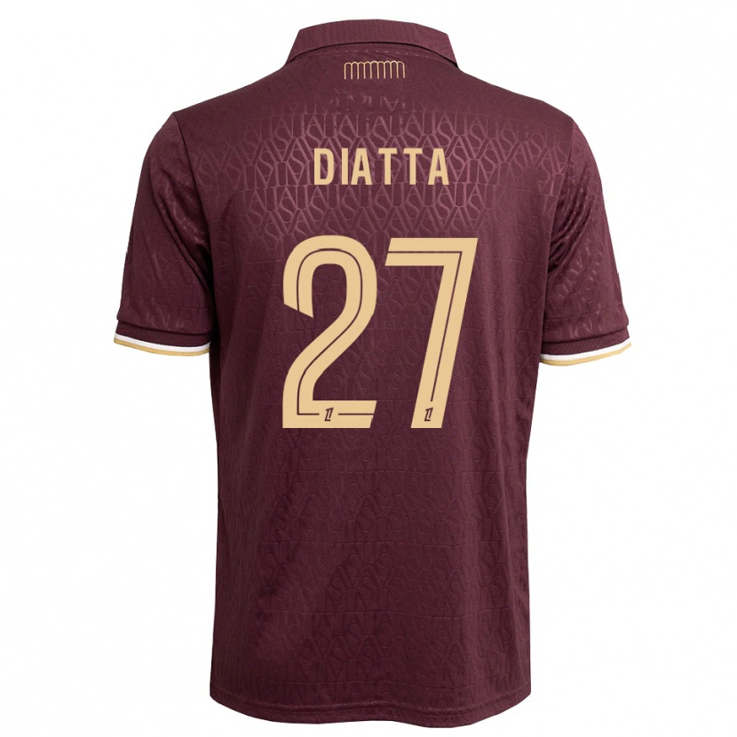 Danxen Mujer Camiseta Krépin Diatta #27 Rojo Marrón Arena 2ª Equipación 2026/27 La Camisa