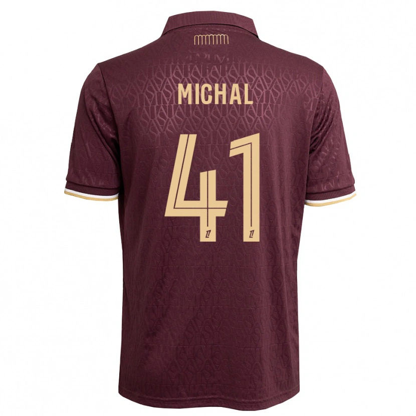 Danxen Mujer Camiseta Lucas Michal #41 Rojo Marrón Arena 2ª Equipación 2026/27 La Camisa