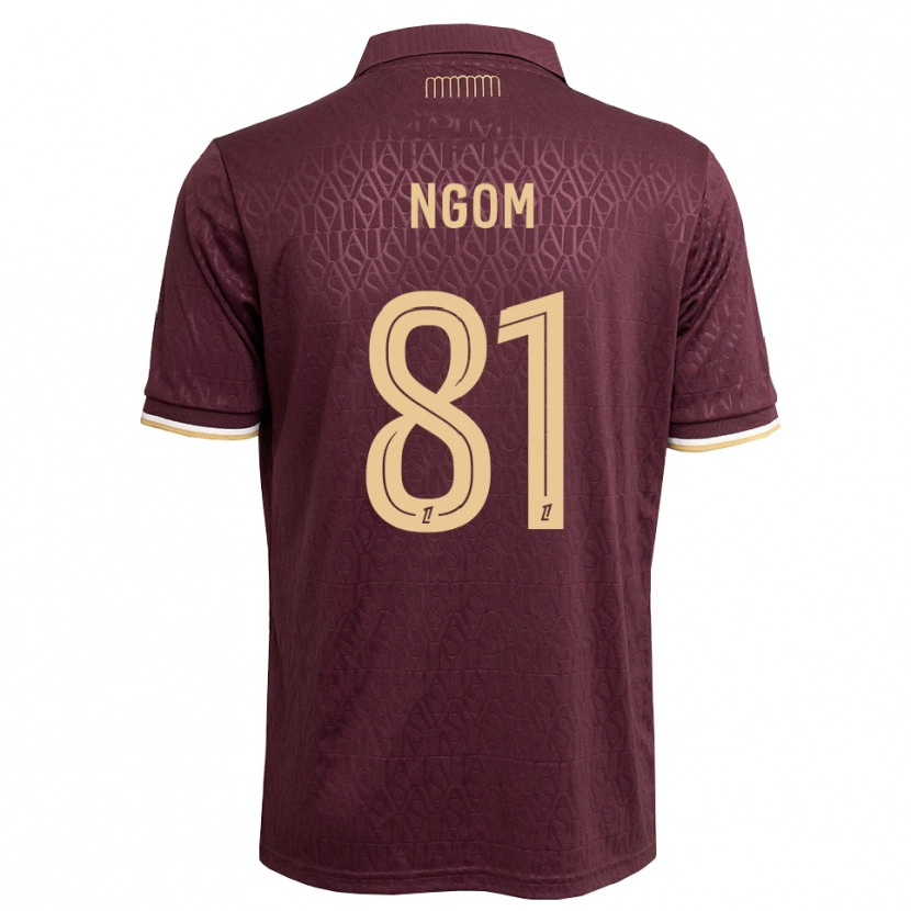 Danxen Mujer Camiseta Libasse Ngom #81 Rojo Marrón Arena 2ª Equipación 2026/27 La Camisa