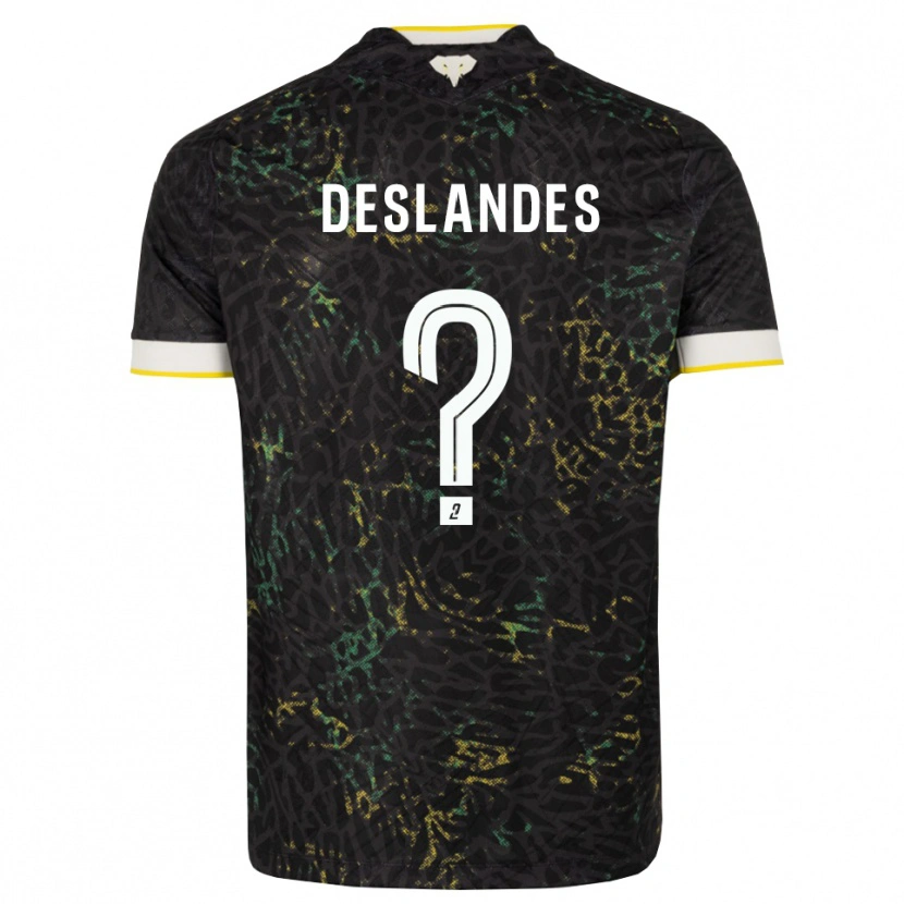 Danxen Mujer Camiseta Louness Deslandes #0 Negro Blanco Amarillo 2ª Equipación 2026/27 La Camisa