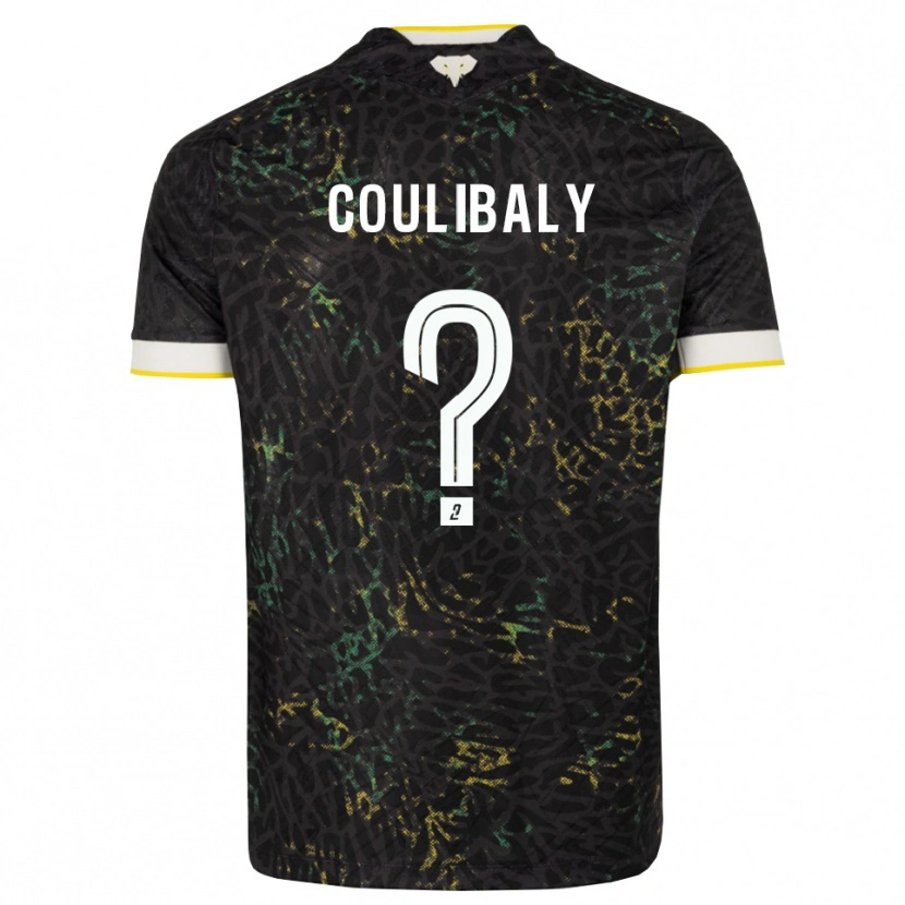 Danxen Mujer Camiseta Dylan Coulibaly #0 Negro Blanco Amarillo 2ª Equipación 2026/27 La Camisa