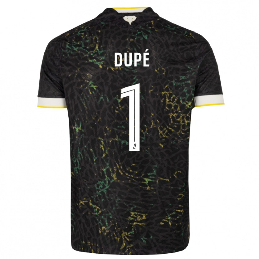 Danxen Mujer Camiseta Maxime Dupé #1 Negro Blanco Amarillo 2ª Equipación 2026/27 La Camisa