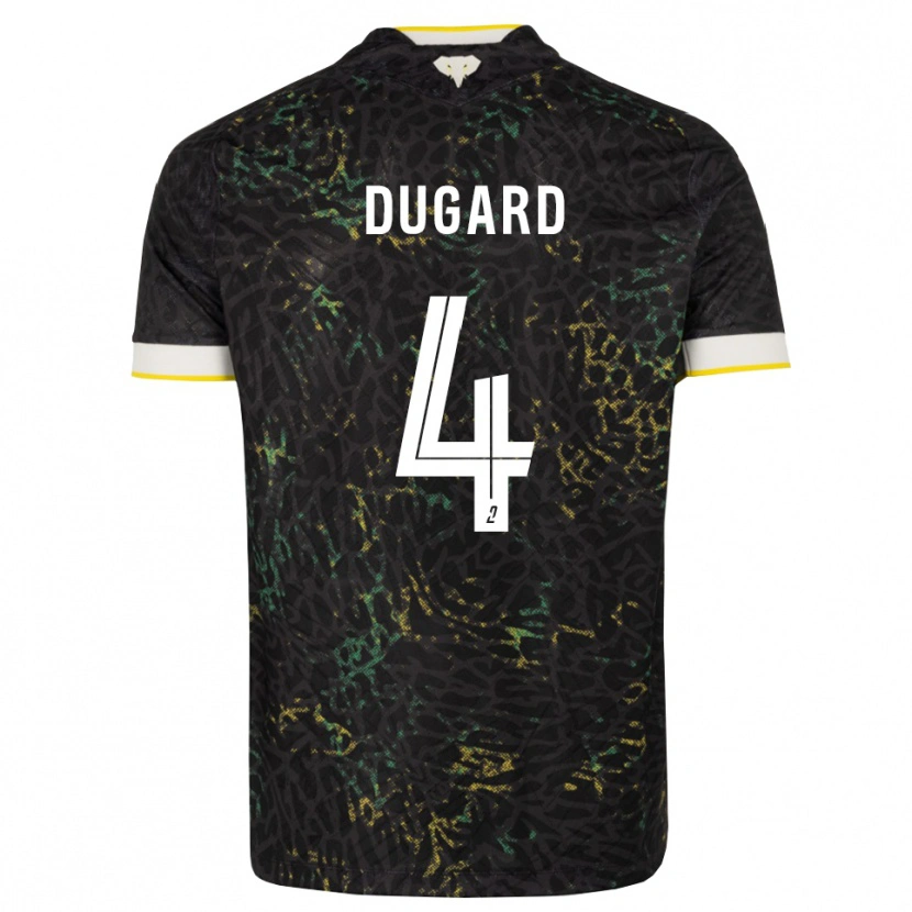 Danxen Mujer Camiseta Taïgy Dugard #4 Negro Blanco Amarillo 2ª Equipación 2026/27 La Camisa