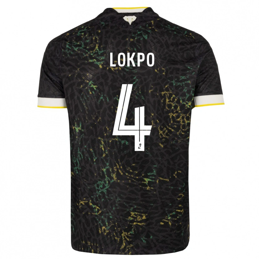 Danxen Mujer Camiseta Romaric Lokpo #4 Negro Blanco Amarillo 2ª Equipación 2026/27 La Camisa