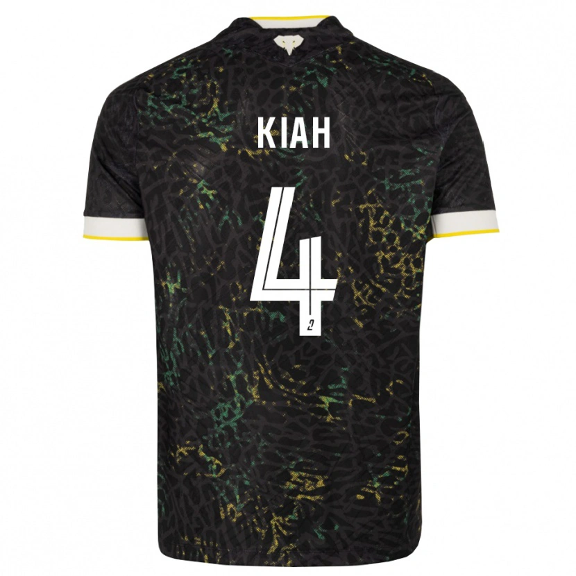 Danxen Mujer Camiseta Emmanuel Kiah #4 Negro Blanco Amarillo 2ª Equipación 2026/27 La Camisa