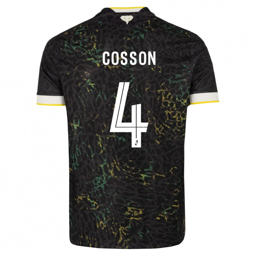 Danxen Mujer Camiseta Maureen Cosson #4 Negro Blanco Amarillo 2ª Equipación 2026/27 La Camisa