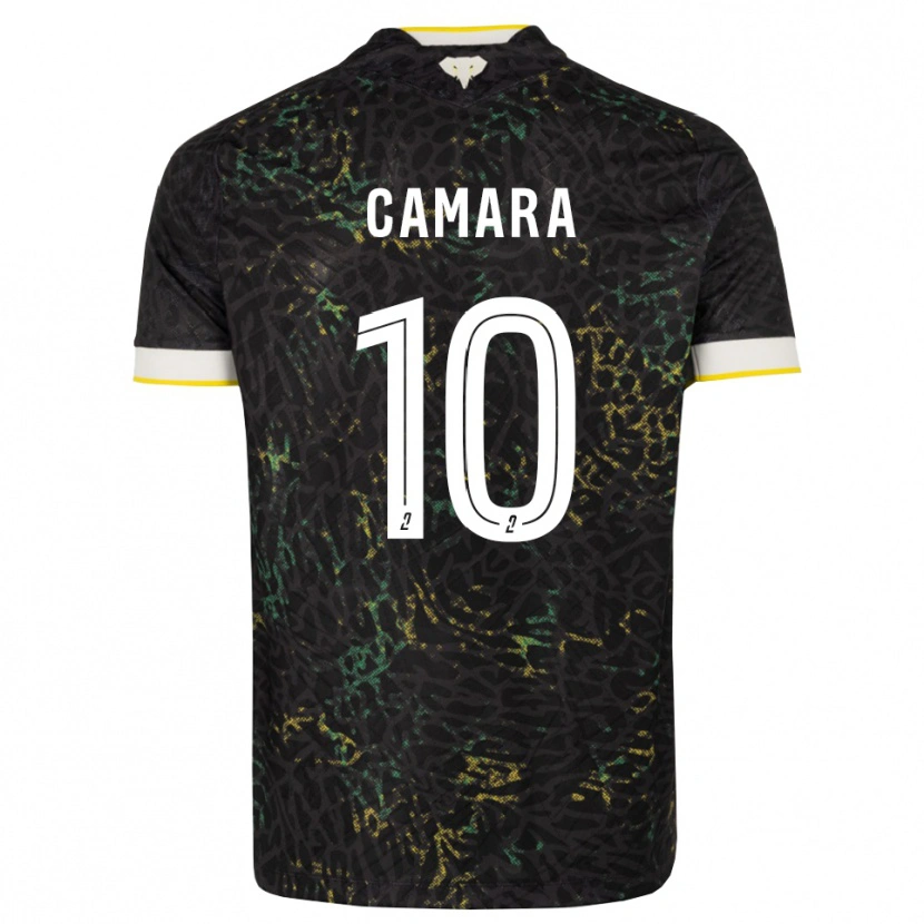 Danxen Mujer Camiseta Ibrahim Camara #10 Negro Blanco Amarillo 2ª Equipación 2026/27 La Camisa