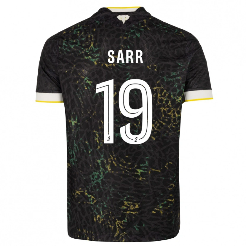 Danxen Mujer Camiseta Ahmadou Sarr #19 Negro Blanco Amarillo 2ª Equipación 2026/27 La Camisa