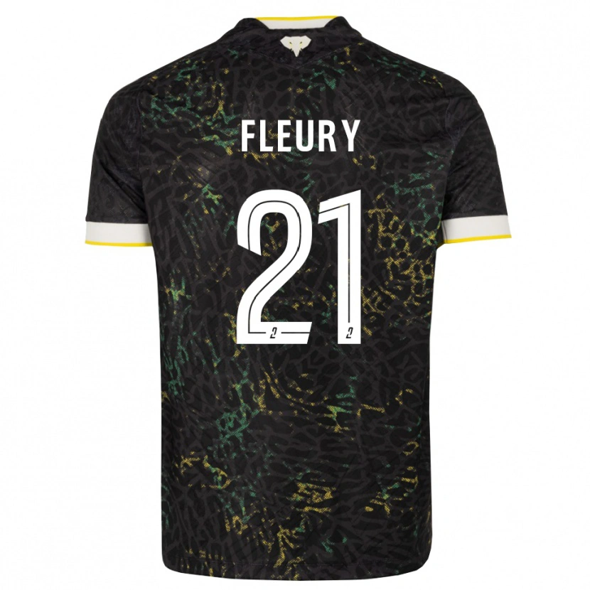 Danxen Mujer Camiseta Louise Fleury #21 Negro Blanco Amarillo 2ª Equipación 2026/27 La Camisa
