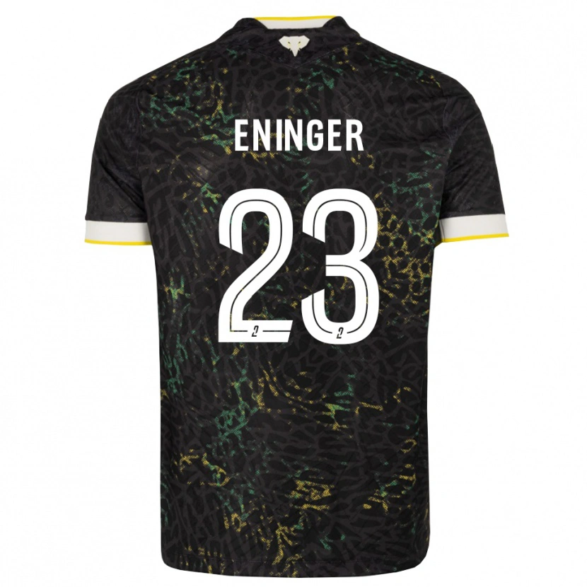 Danxen Mujer Camiseta Thelma Eninger #23 Negro Blanco Amarillo 2ª Equipación 2026/27 La Camisa