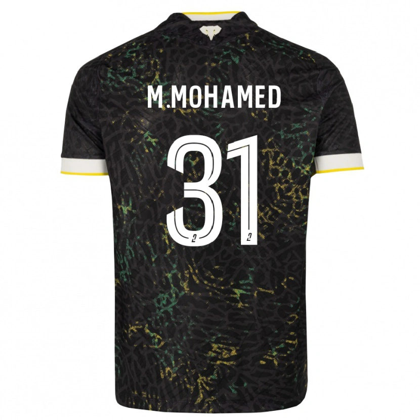 Danxen Mujer Camiseta Mostafa Mohamed #31 Negro Blanco Amarillo 2ª Equipación 2026/27 La Camisa