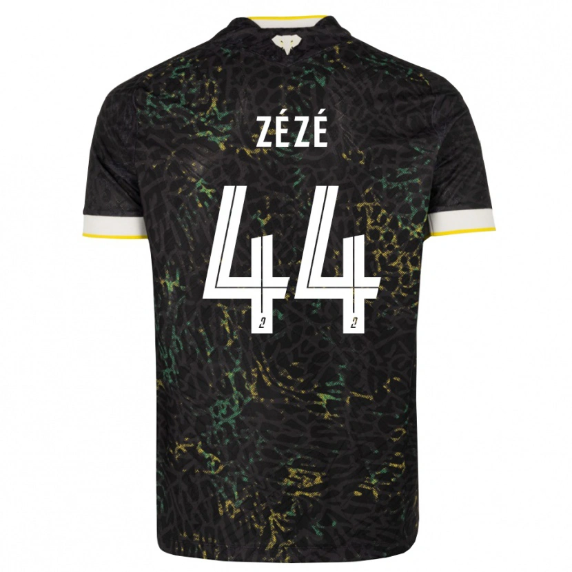 Danxen Mujer Camiseta Nathan Zézé #44 Negro Blanco Amarillo 2ª Equipación 2026/27 La Camisa