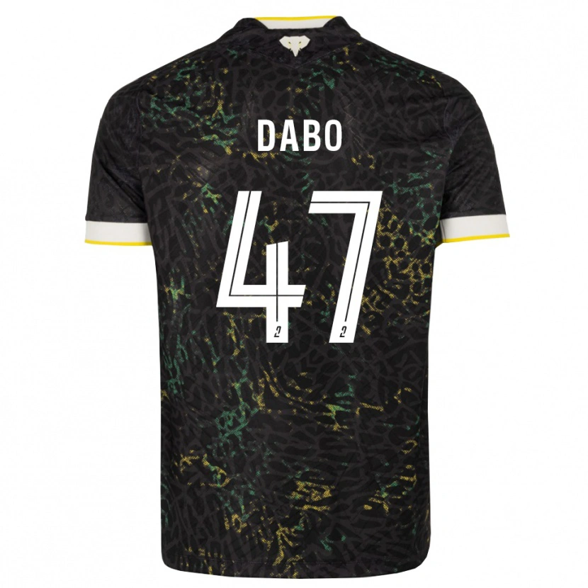 Danxen Mujer Camiseta Moustapha Dabo #47 Negro Blanco Amarillo 2ª Equipación 2026/27 La Camisa