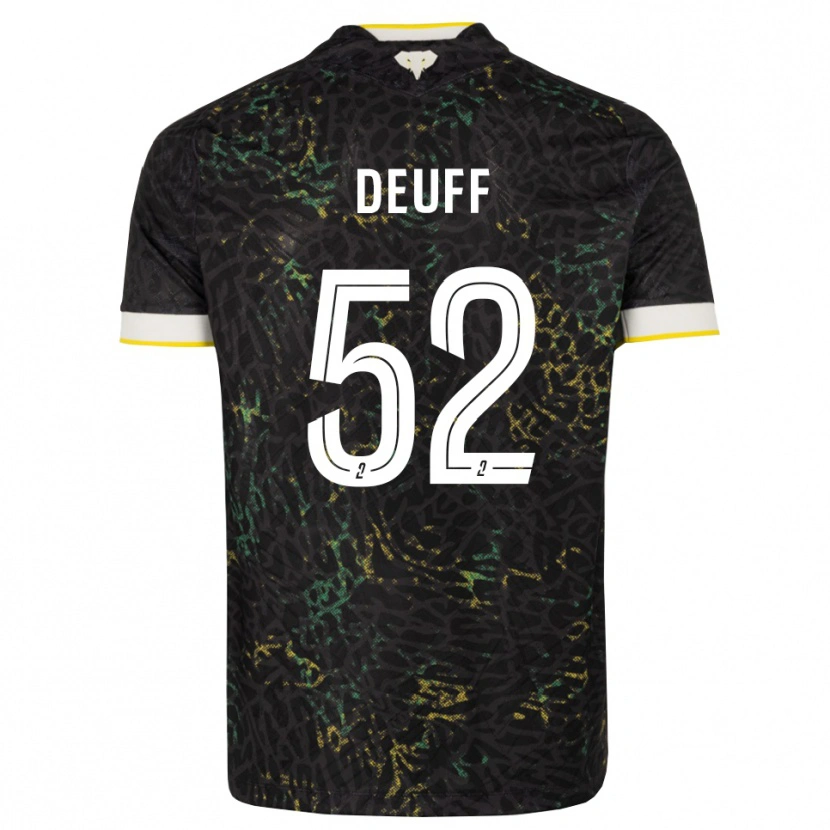 Danxen Mujer Camiseta Bahmed Deuff #52 Negro Blanco Amarillo 2ª Equipación 2026/27 La Camisa