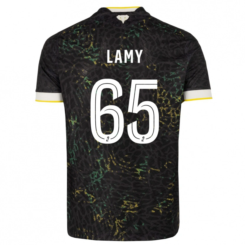 Danxen Mujer Camiseta Hugo Lamy #65 Negro Blanco Amarillo 2ª Equipación 2026/27 La Camisa