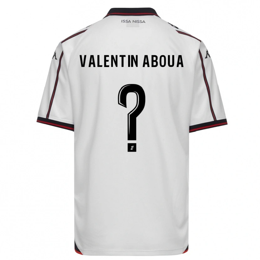 Danxen Mujer Camiseta Louis Valentin Aboua #0 Negro Blanco 2ª Equipación 2026/27 La Camisa