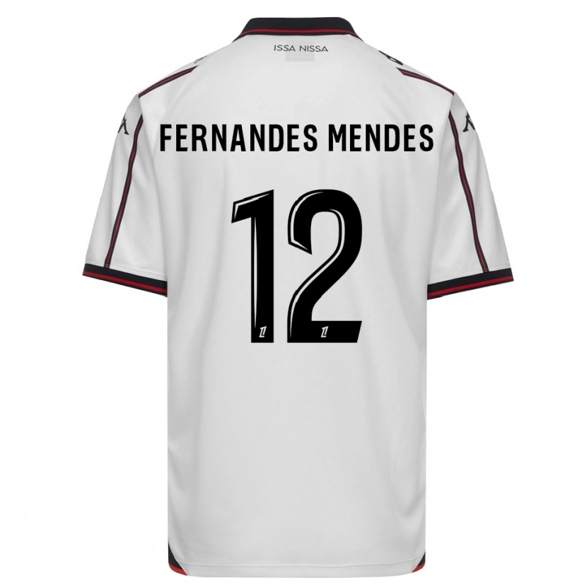 Danxen Mujer Camiseta Mathis Fernandes Mendes #12 Negro Blanco 2ª Equipación 2026/27 La Camisa