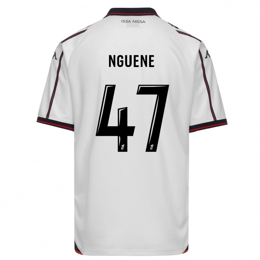 Danxen Mujer Camiseta Bernard Nguene #47 Negro Blanco 2ª Equipación 2026/27 La Camisa