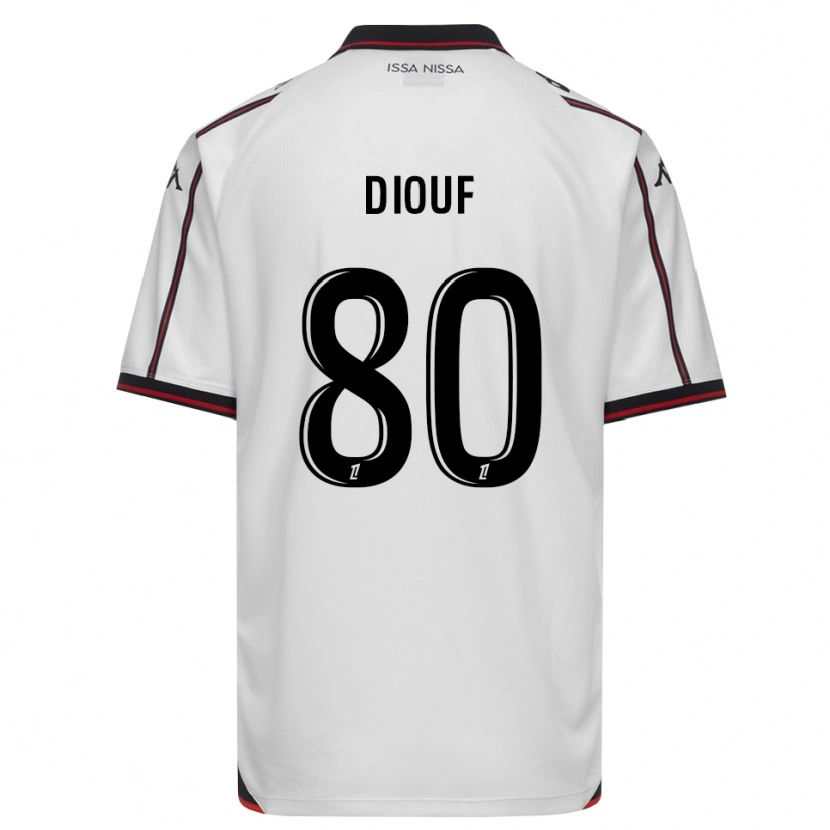 Danxen Mujer Camiseta Yehvann Diouf #80 Negro Blanco 2ª Equipación 2026/27 La Camisa