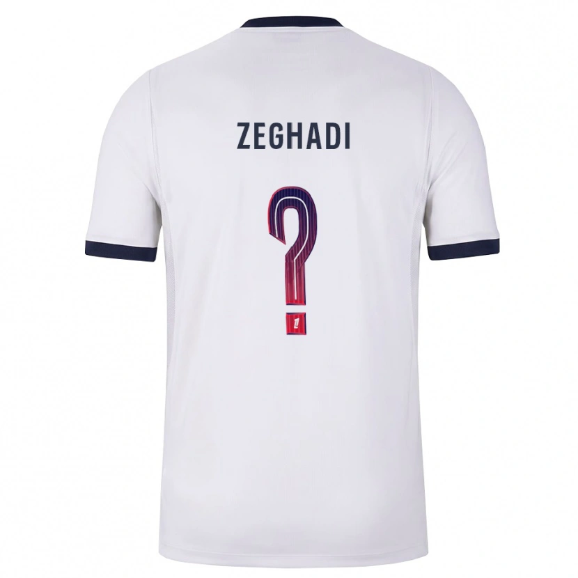 Danxen Mujer Camiseta Souleyman Zeghadi #0 Blanco Negro Rojo 2ª Equipación 2026/27 La Camisa