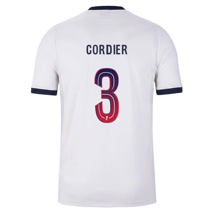Danxen Mujer Camiseta Thomas Cordier #3 Blanco Negro Rojo 2ª Equipación 2026/27 La Camisa