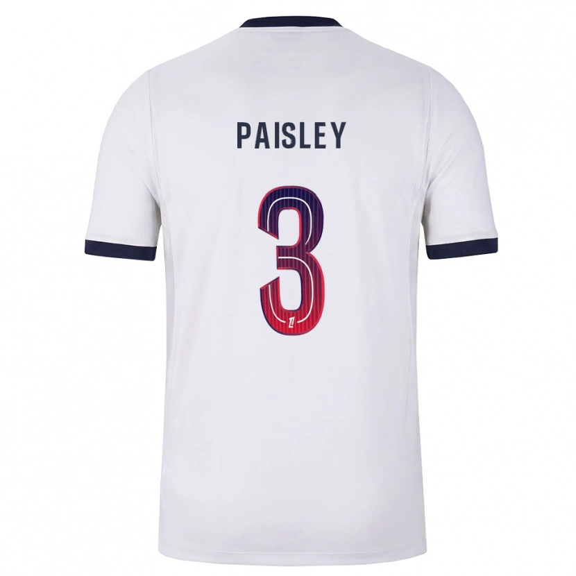 Danxen Mujer Camiseta Jarell Paisley #3 Blanco Negro Rojo 2ª Equipación 2026/27 La Camisa