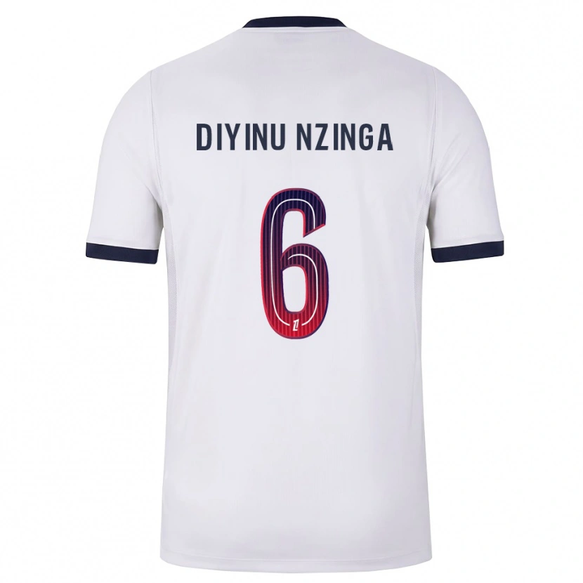 Danxen Mujer Camiseta Vainqueur Nzinga #6 Blanco Negro Rojo 2ª Equipación 2026/27 La Camisa