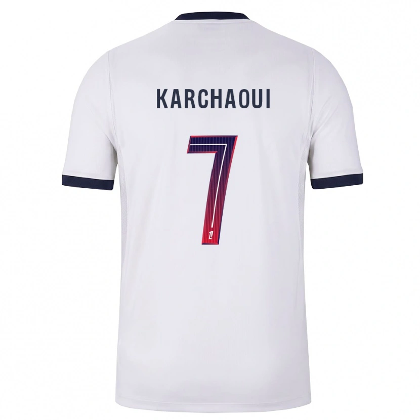 Danxen Mujer Camiseta Sakina Karchaoui #7 Blanco Negro Rojo 2ª Equipación 2026/27 La Camisa