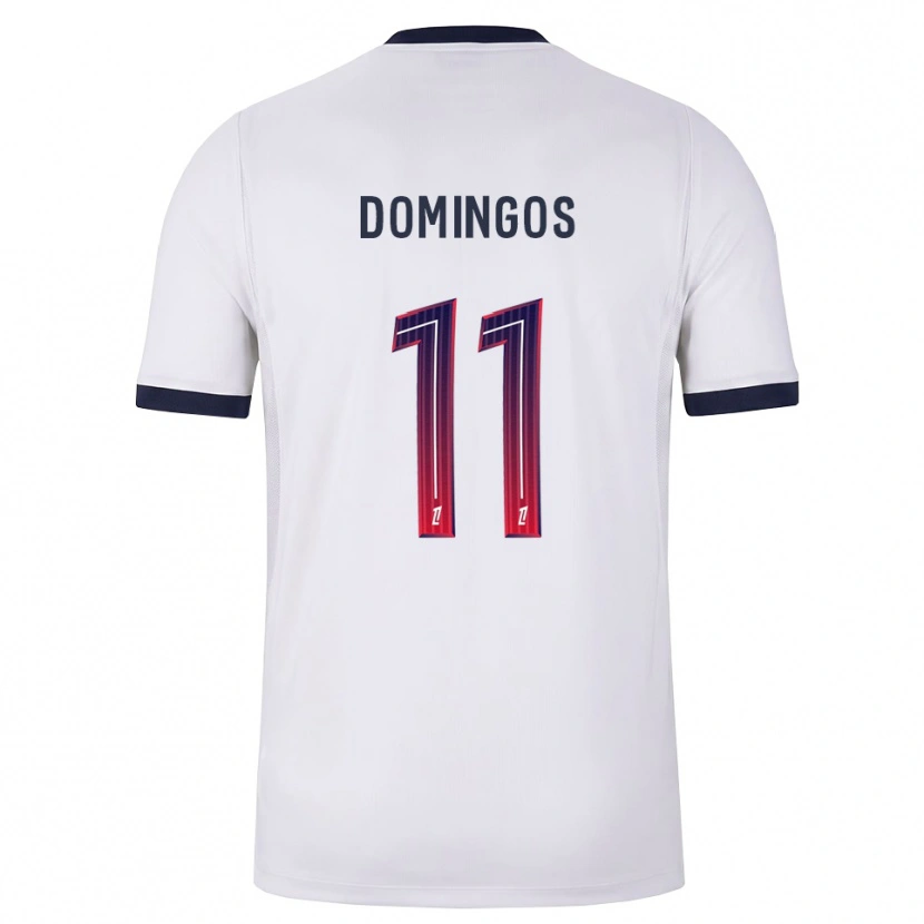 Danxen Mujer Camiseta Fabio Domingos #11 Blanco Negro Rojo 2ª Equipación 2026/27 La Camisa