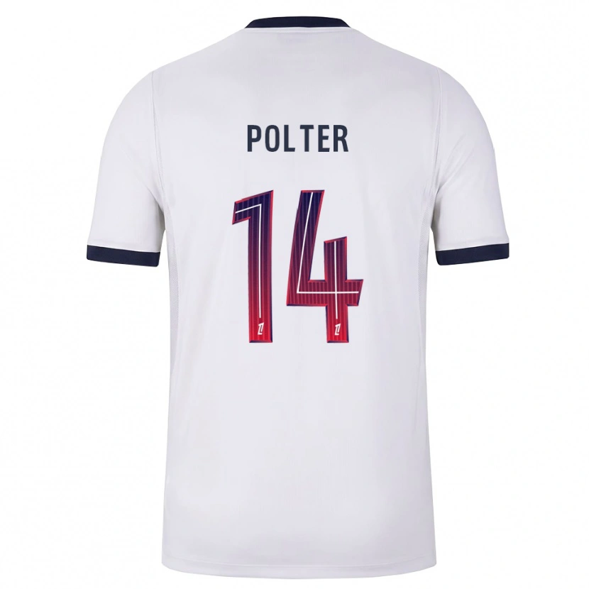 Danxen Mujer Camiseta Ewan Polter #14 Blanco Negro Rojo 2ª Equipación 2026/27 La Camisa