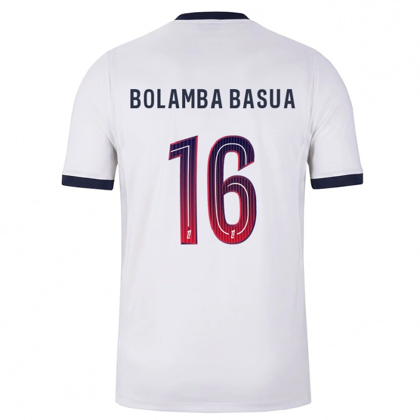 Danxen Mujer Camiseta Kévin Bolamba Basua #16 Blanco Negro Rojo 2ª Equipación 2026/27 La Camisa