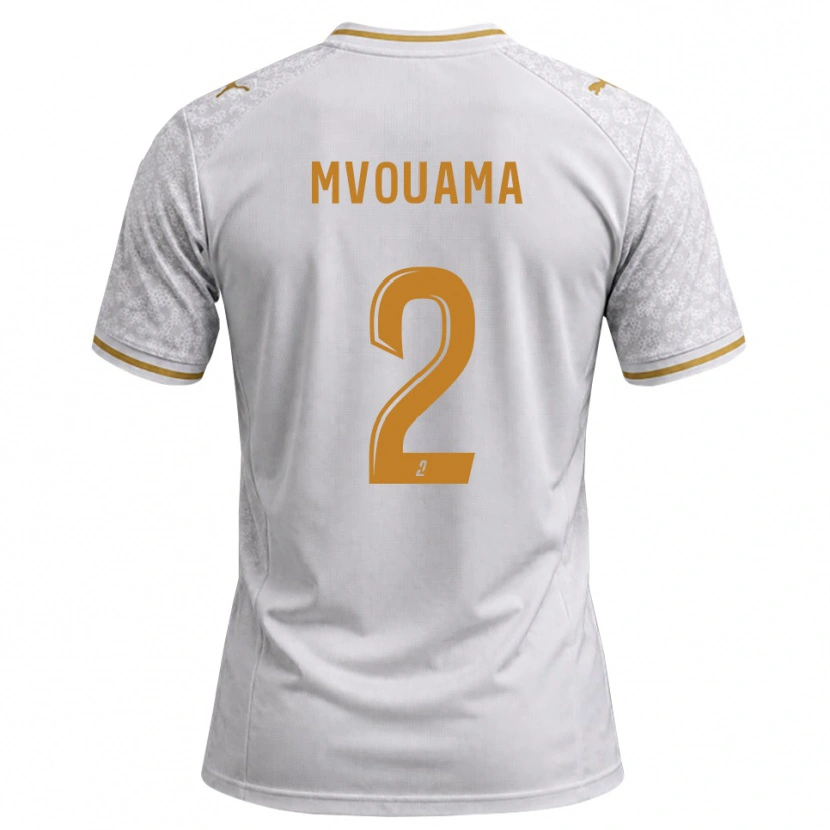 Danxen Mujer Camiseta Oliver Mvouama #2 Blanco Gris Dorado 2ª Equipación 2026/27 La Camisa
