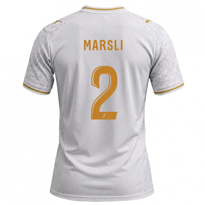 Danxen Mujer Camiseta Adam Marsli #2 Blanco Gris Dorado 2ª Equipación 2026/27 La Camisa