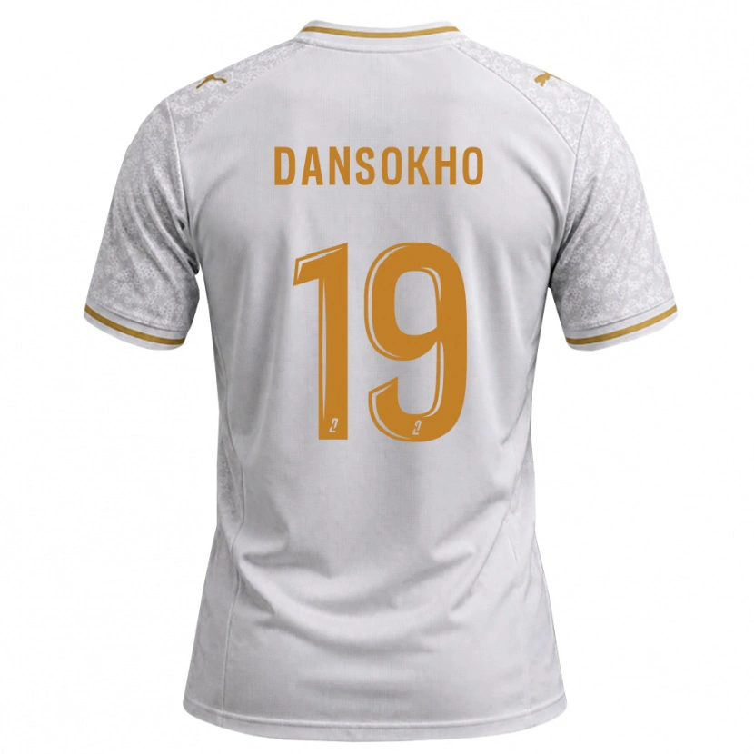 Danxen Mujer Camiseta Ansoumana Dansokho #19 Blanco Gris Dorado 2ª Equipación 2026/27 La Camisa
