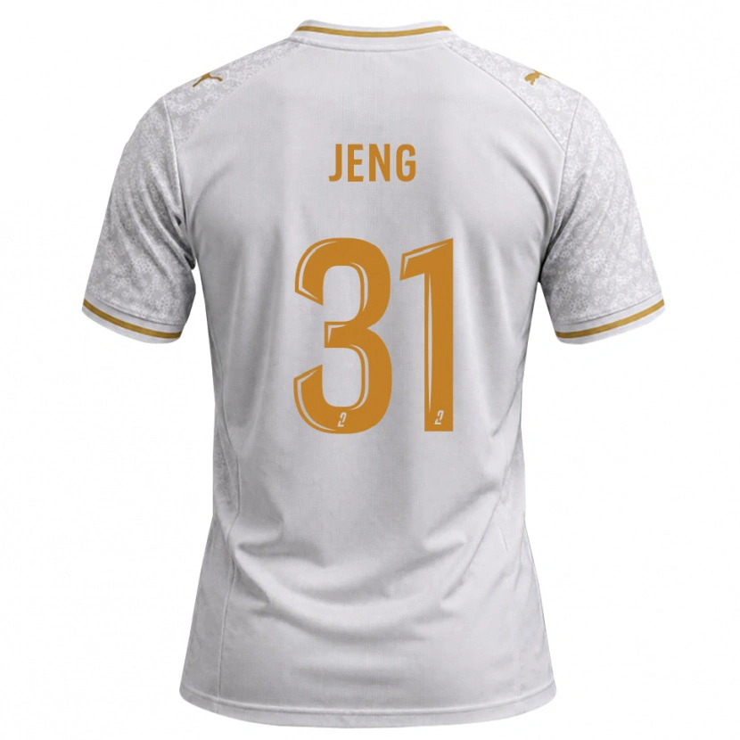 Danxen Mujer Camiseta Malcolm Jeng #31 Blanco Gris Dorado 2ª Equipación 2026/27 La Camisa