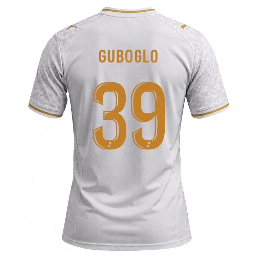 Danxen Mujer Camiseta Aleksandr Guboglo #39 Blanco Gris Dorado 2ª Equipación 2026/27 La Camisa